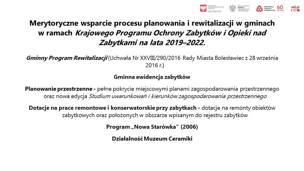 Bolesławiec ma nowe Studium Ochrony Wartości Kulturowych