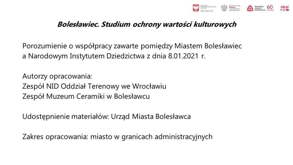 Bolesławiec ma nowe Studium Ochrony Wartości Kulturowych