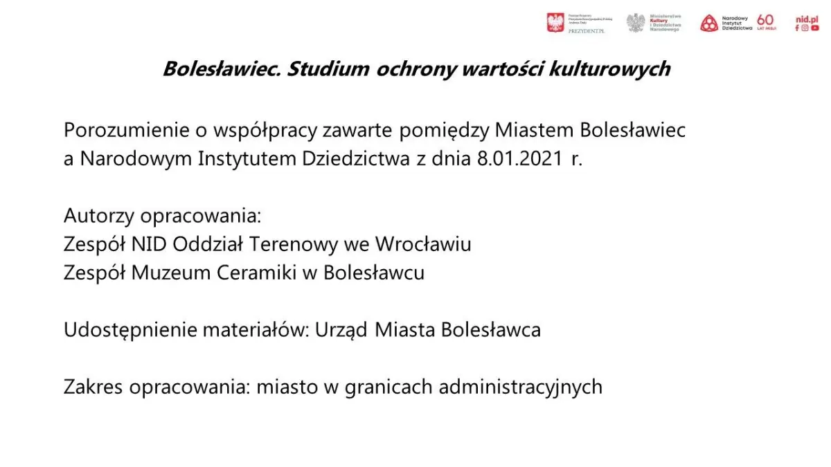 Bolesławiec ma nowe Studium Ochrony Wartości Kulturowych