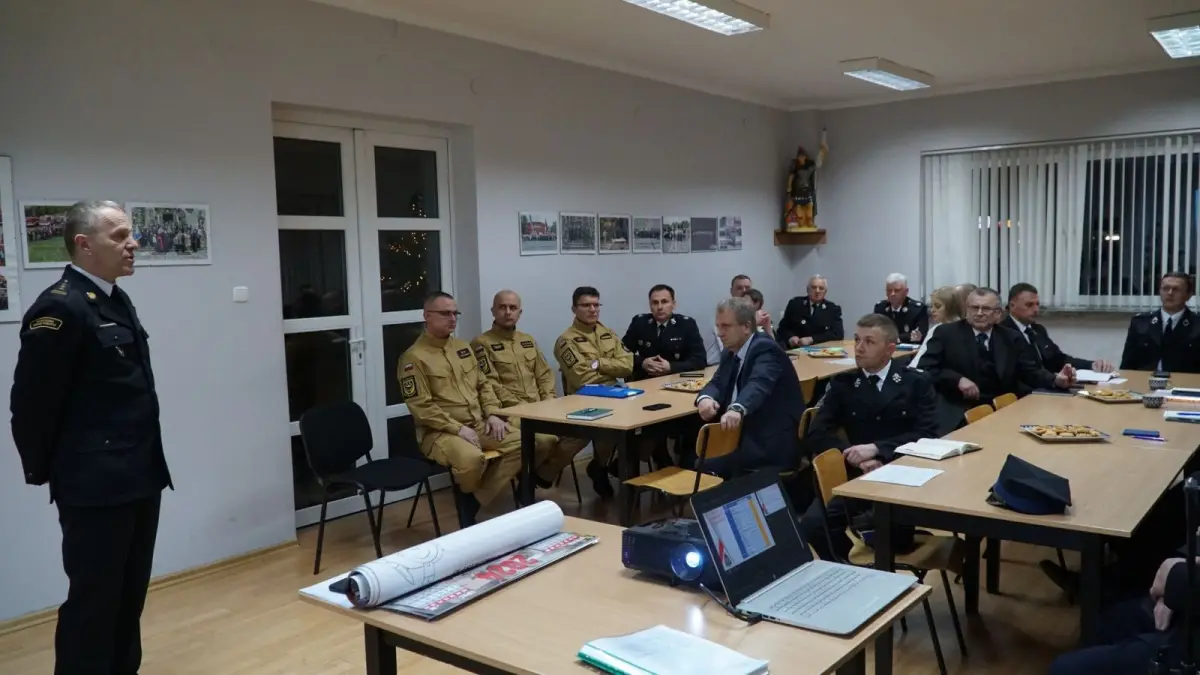 Odprawa roczna w Komendzie Powiatowej PSP w Bolesławcu