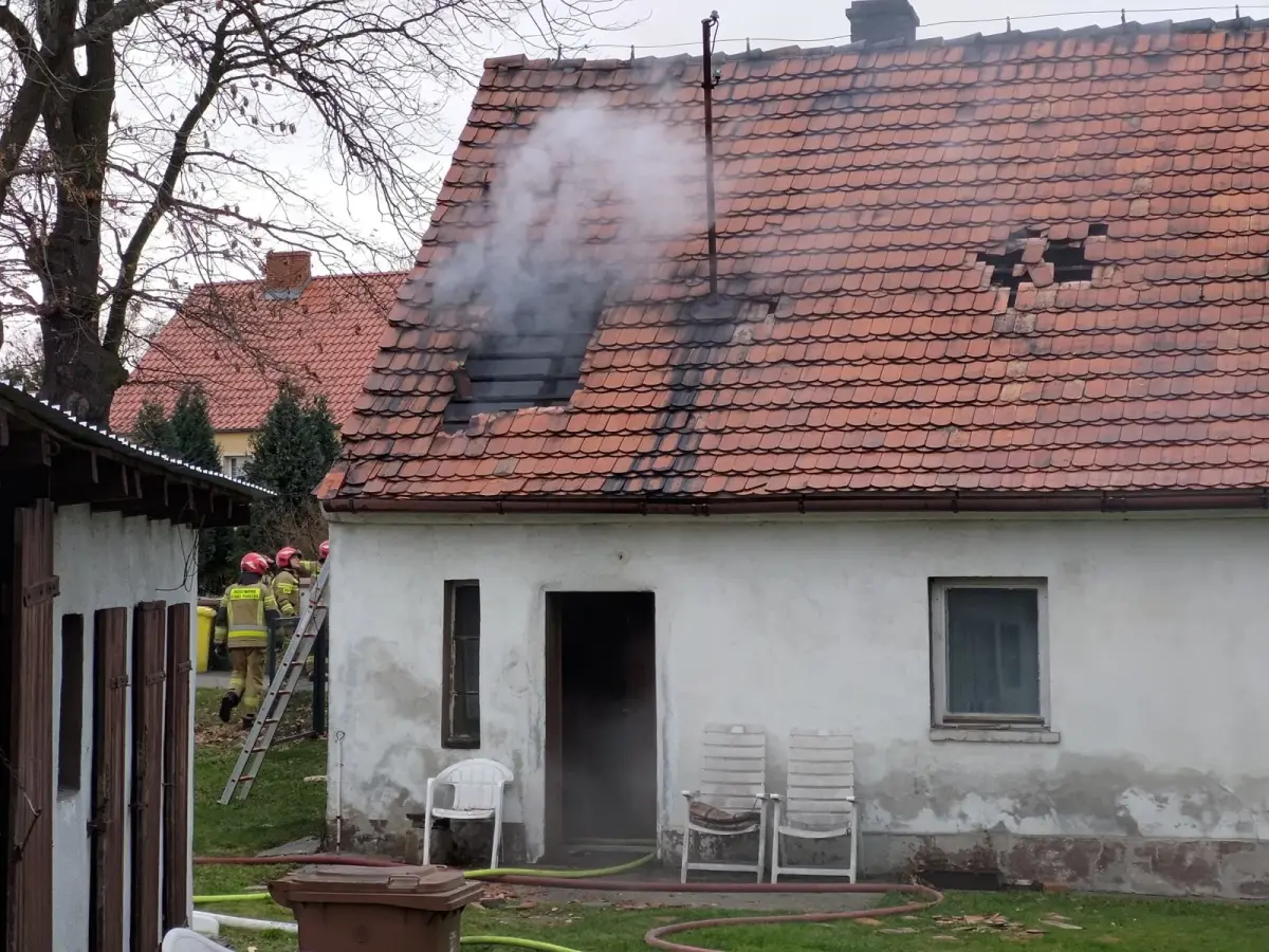 Pożar budynku mieszkalnego w Kruszynie