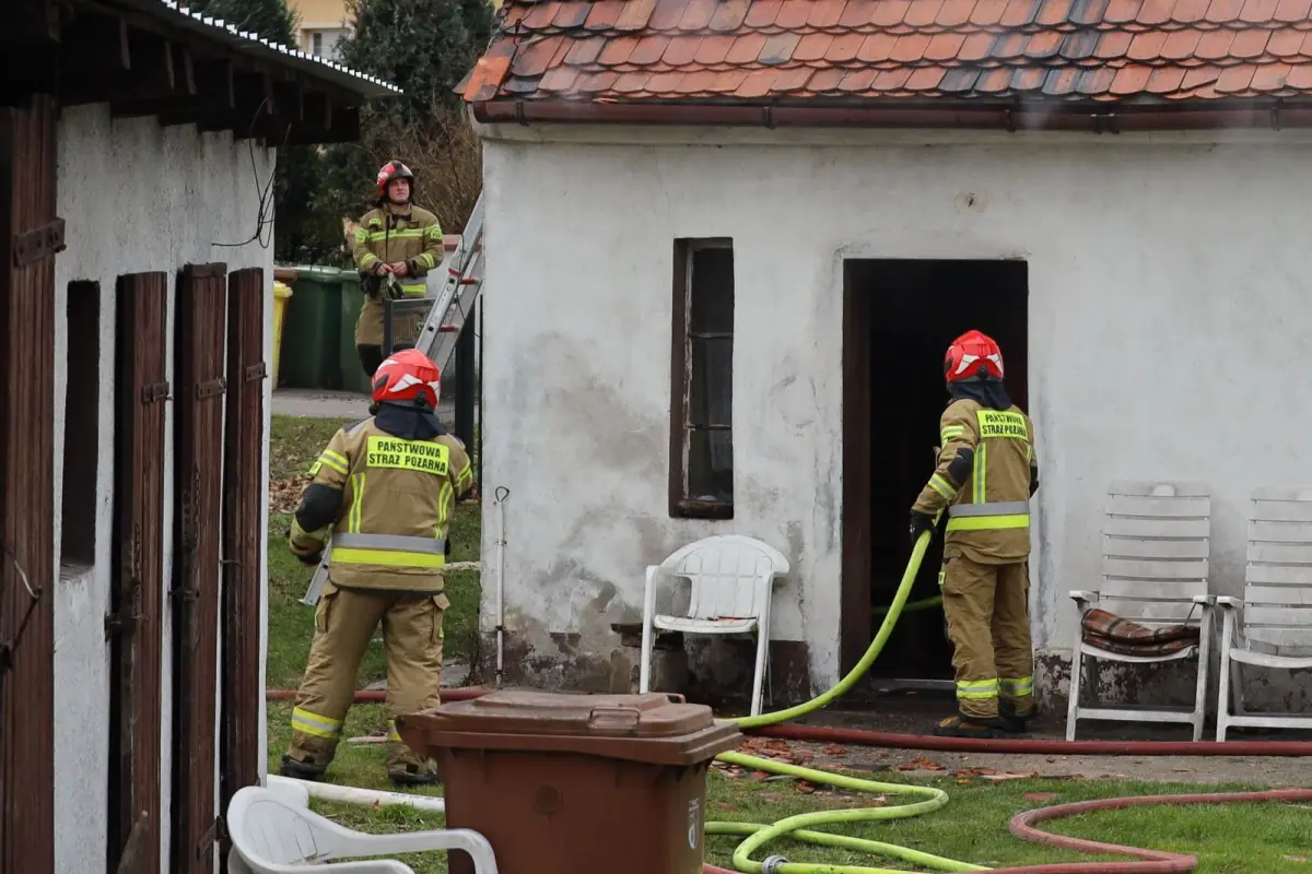 Pożar domu w Kruszynie