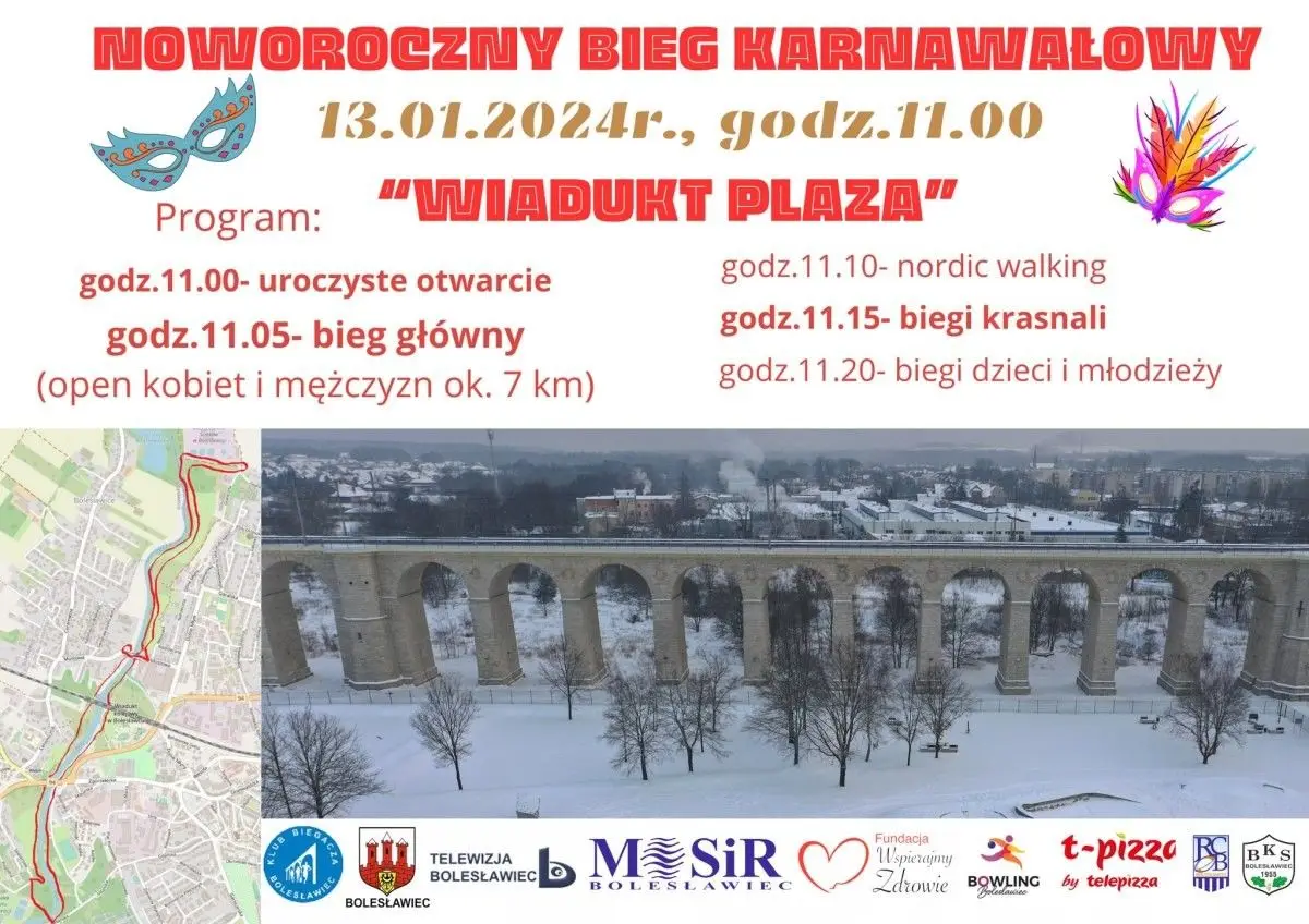 Plakat noworocznego biegu