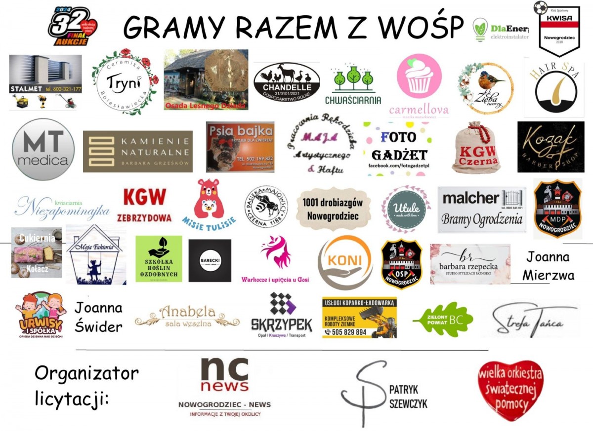 darczyńcy i fanty na WOŚP w Nowogrodźcu