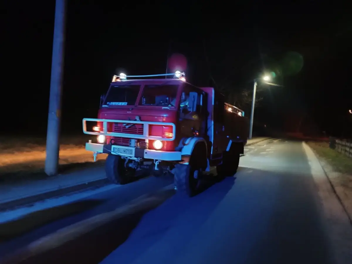 Akcja straży pożarnej w gminie Gromadka