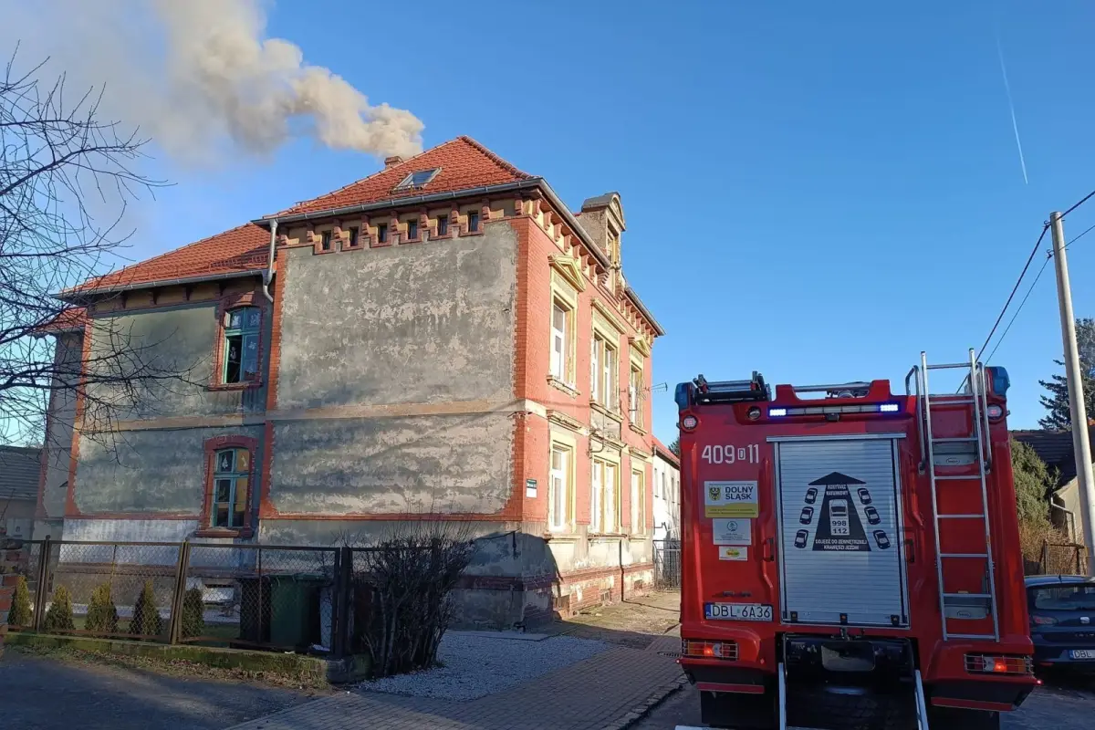 Akcja straży pożarnej w Gromadce