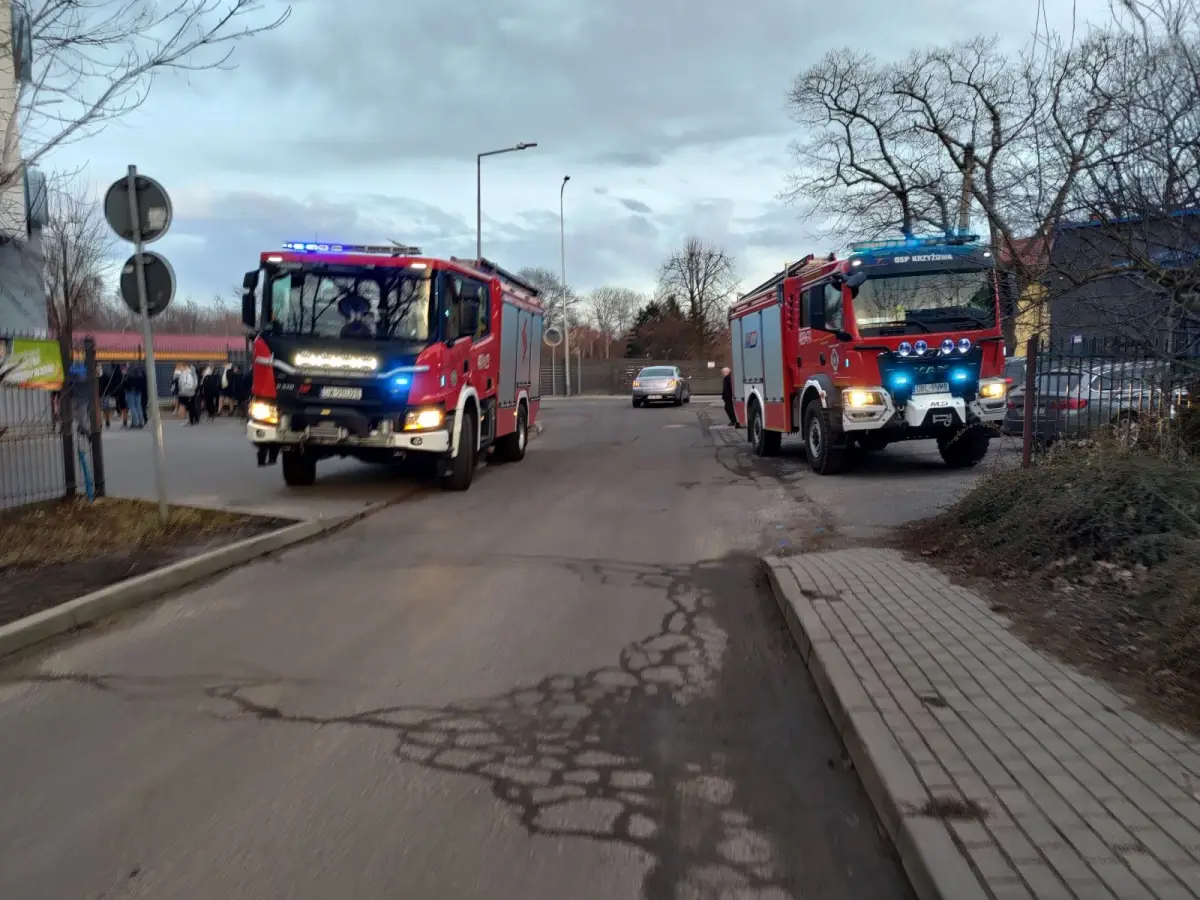 Akcja straży przy budynku Fit Style Zone