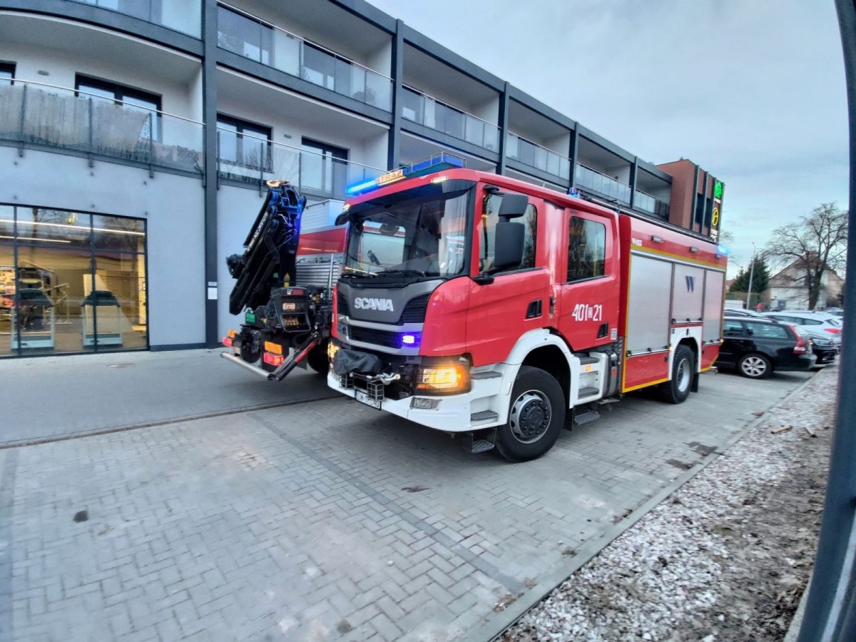 Akcja straży przy budynku Fit Style Zone