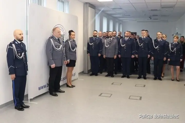 Uroczystość w jednostce policji