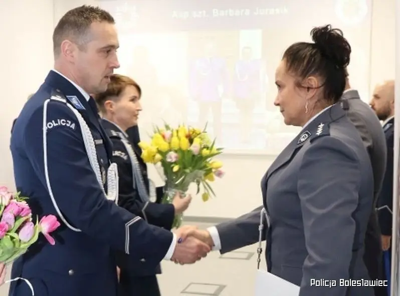 Uroczystość w jednostce policji