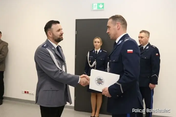 Uroczystość w jednostce policji