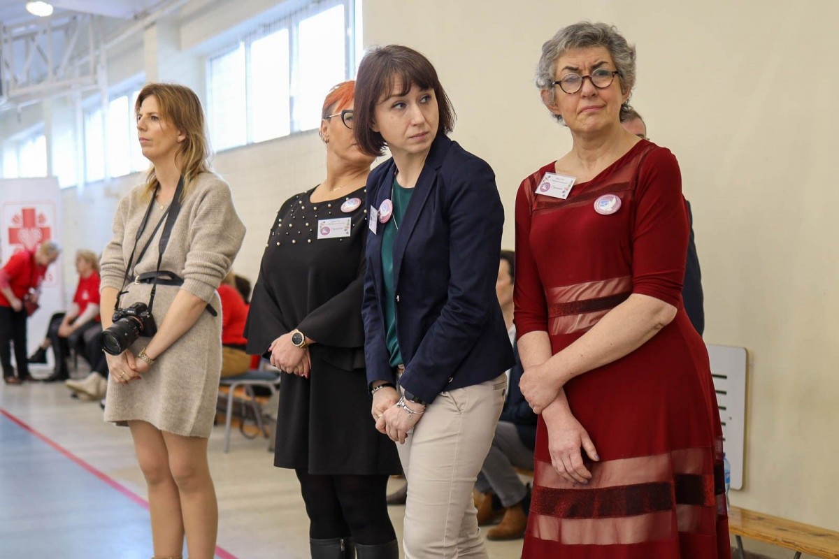 Spotkanie osób z niepełnosprawnościami w sali I LO