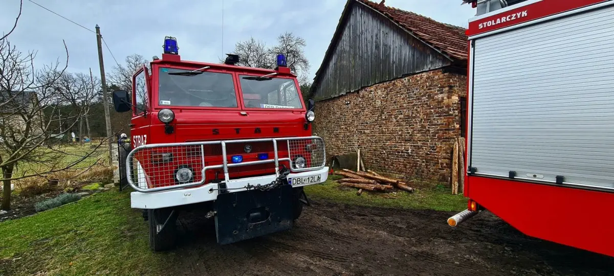 Akcja straży pożarnej w Ołoboku