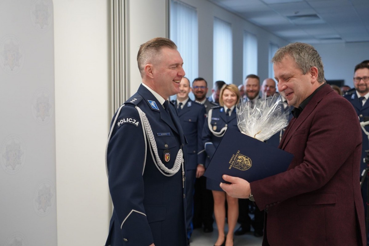 Uroczystość w Komendzie Powiatowej Policji w Bolesławcu
