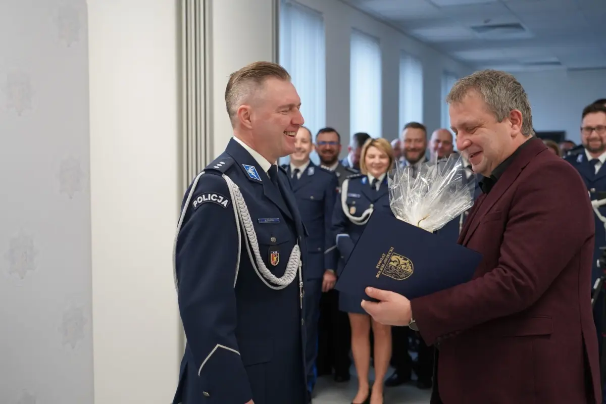 Uroczystość w Komendzie Powiatowej Policji w Bolesławcu