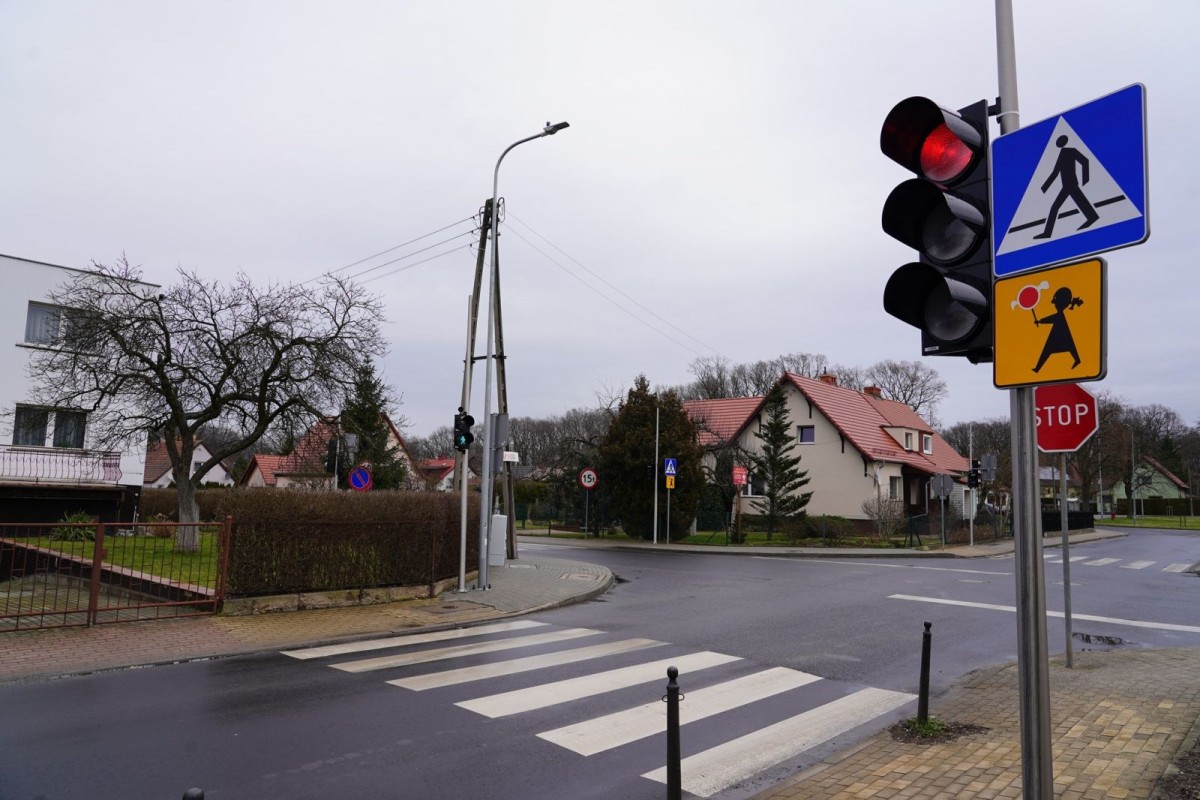 Sygnalizacja świetlna na skrzyżowaniu ul. Staszica i Góralskiej w Bolesławcu