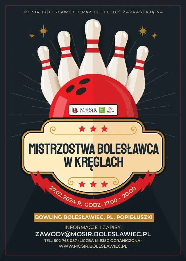 Mistrzostwa Bolesławca w Kręglach - plakat