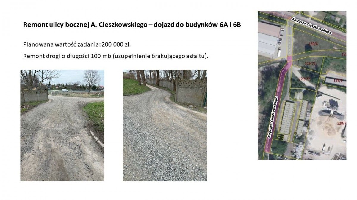 Prezentacja dotycząca inwestycji