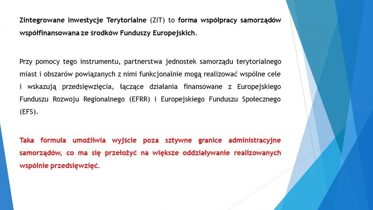 Zintegrowane inwestycje terytorialne