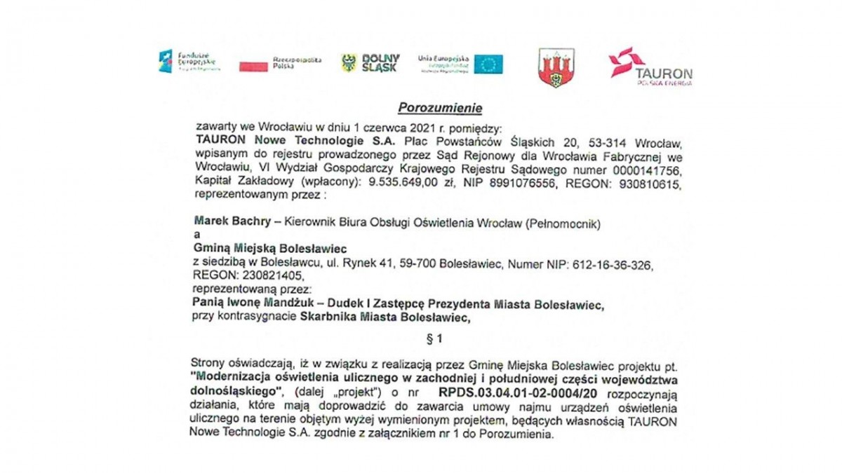 Prezentacja dotycząca modernizacji oświetlenia