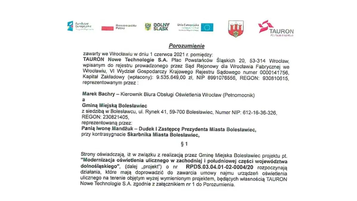 Prezentacja dotycząca modernizacji oświetlenia