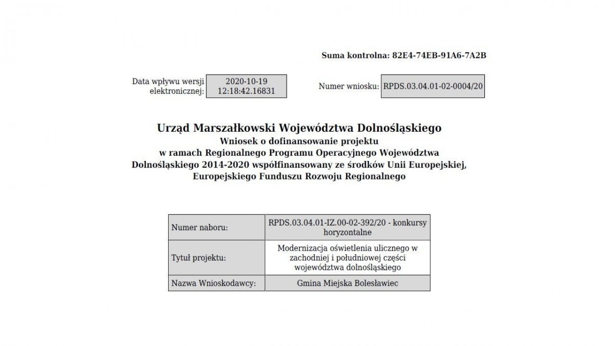 Prezentacja dotycząca modernizacji oświetlenia