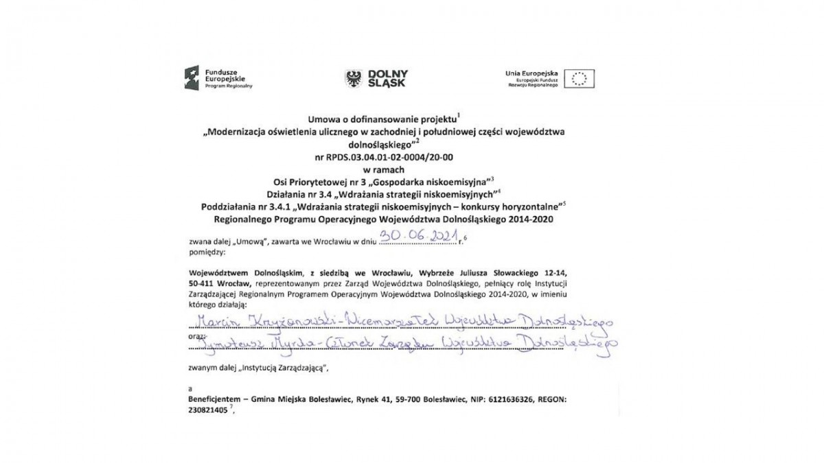 Prezentacja dotycząca modernizacji oświetlenia