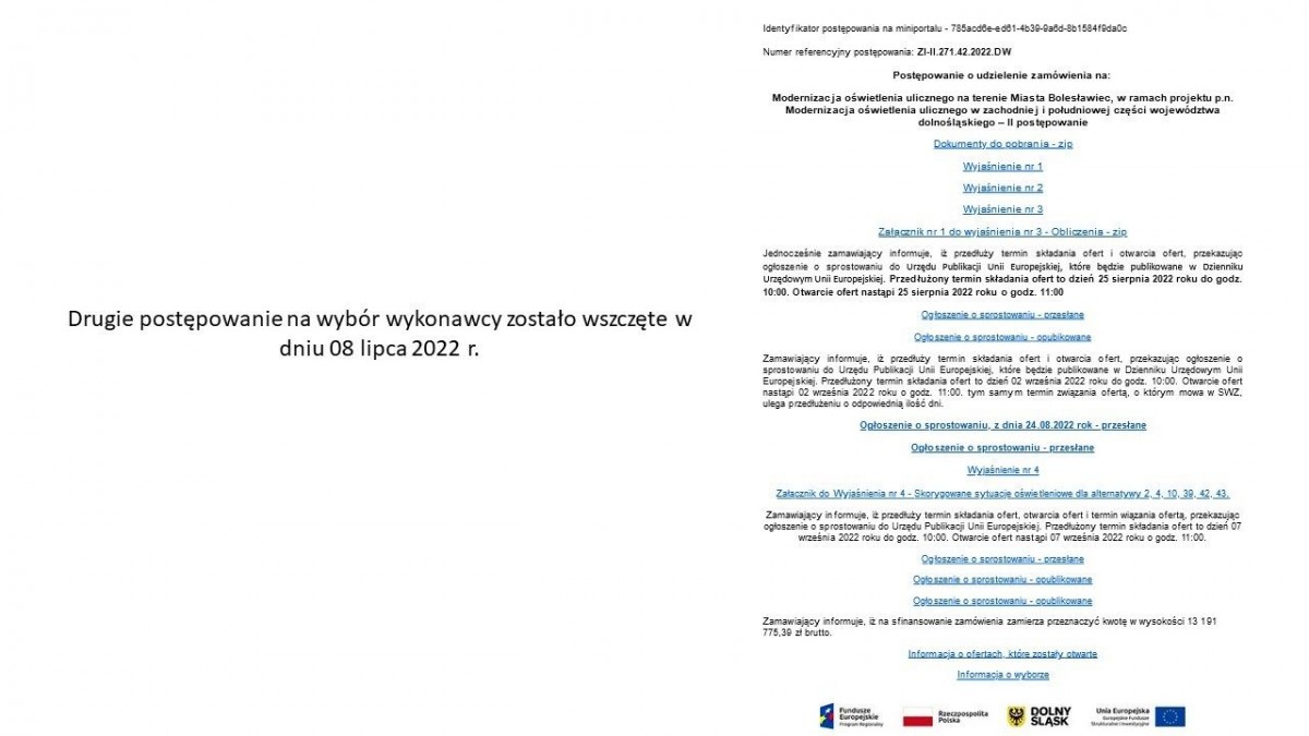 Prezentacja dotycząca modernizacji oświetlenia