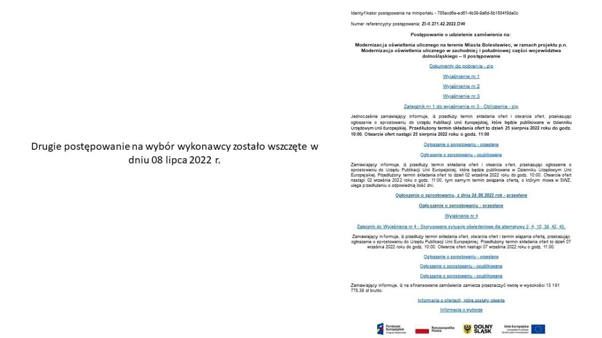 Prezentacja dotycząca modernizacji oświetlenia