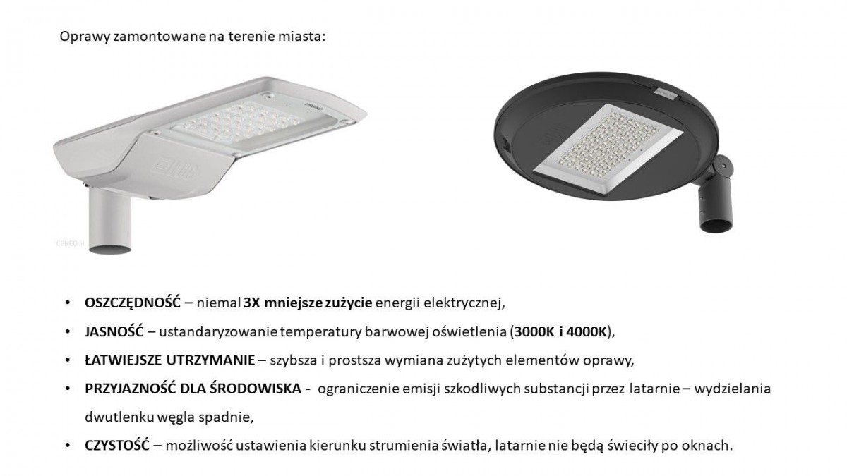 Prezentacja dotycząca modernizacji oświetlenia