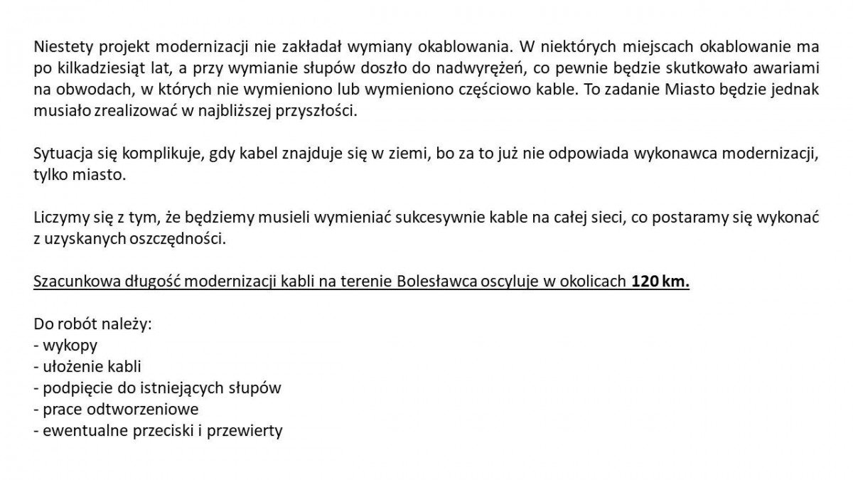 Prezentacja dotycząca modernizacji oświetlenia