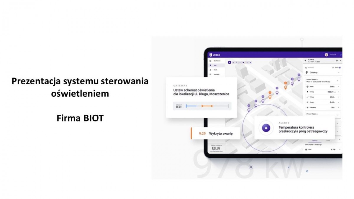 Prezentacja dotycząca modernizacji oświetlenia