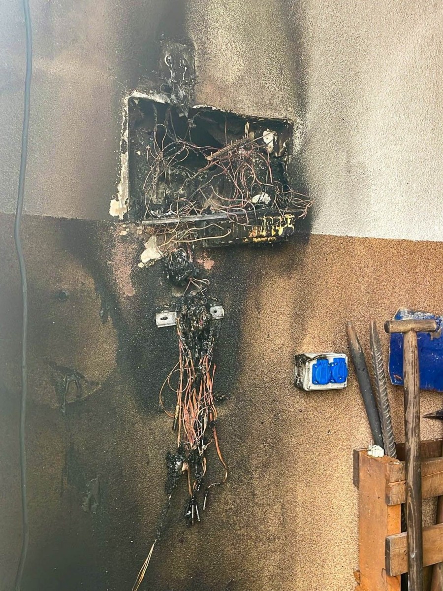 Pożar w remizie strażackiej w OSP Różyniec