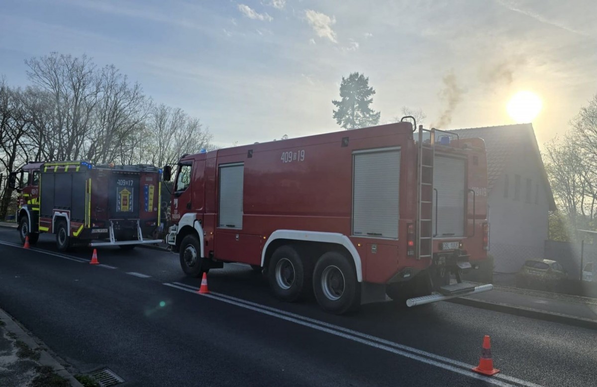 Akcja strażaków w Trzebieniu