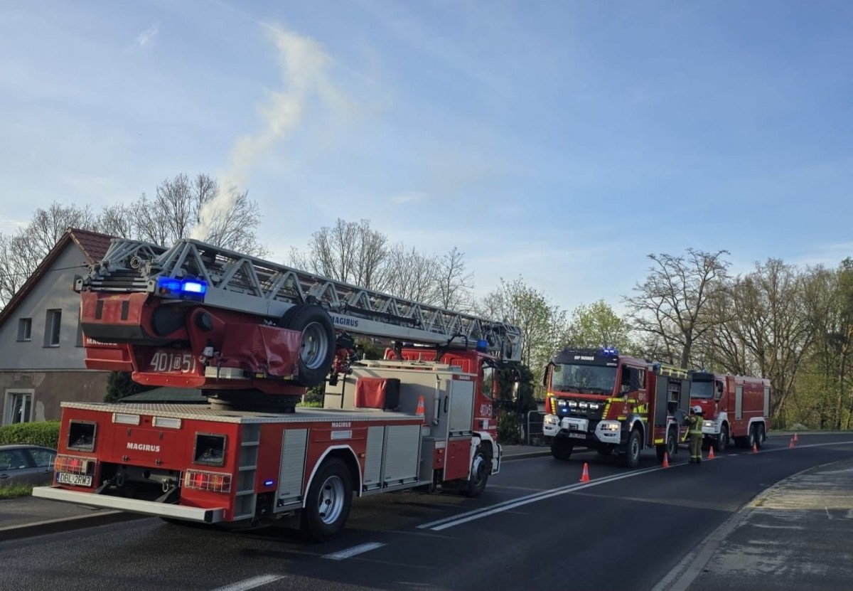 Akcja strażaków w Trzebieniu