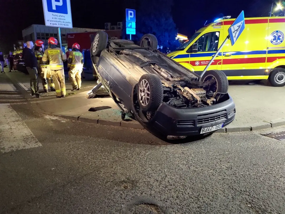 Kolizja koło Shella w Bolesławcu
