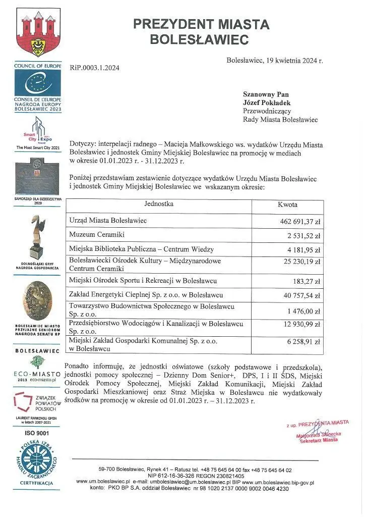 Odpowiedź na interpelację