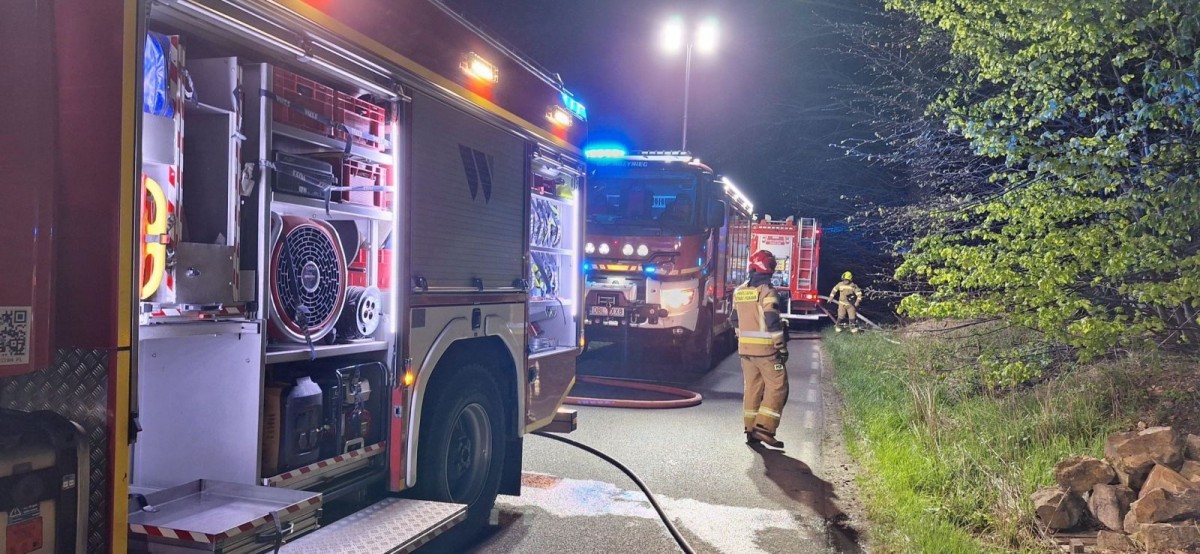 Akcja straży pożarnej w Szczytnicy