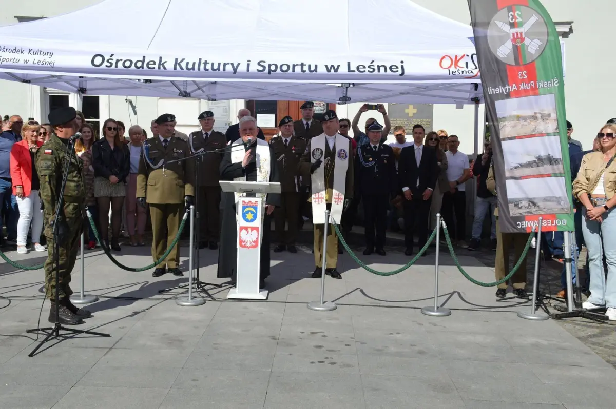 Урочистість на ринковій площі в Leśna