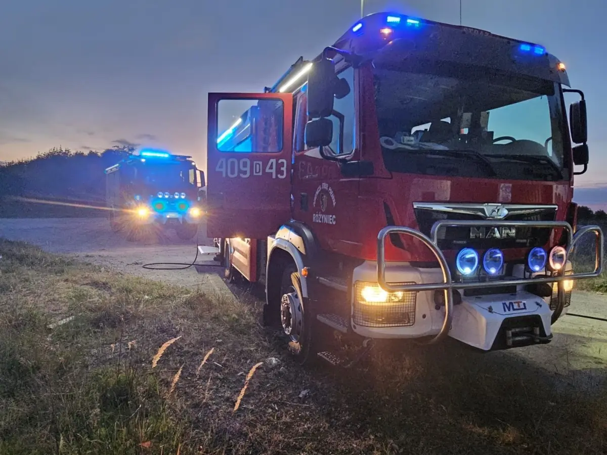 Pożar na strefie