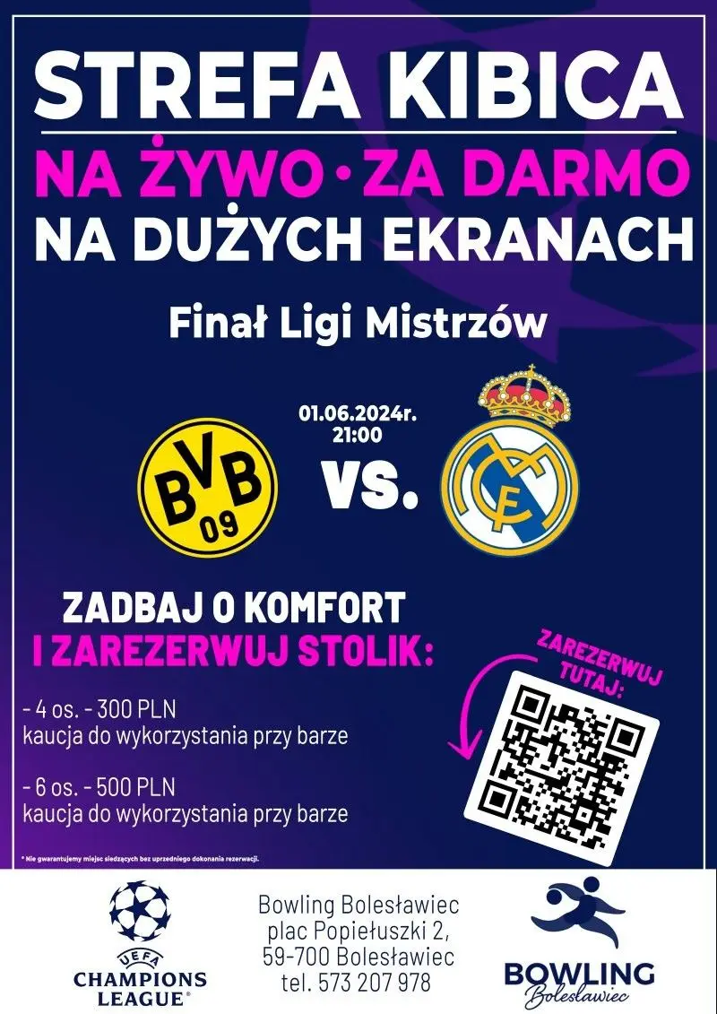 Finał Ligi Mistrzów w Bolesławcu w jedynej Strefie Kibica