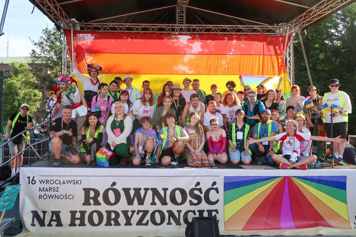 Osoby organizatorskie i wolontariackie 16. Marszu Równości we Wrocławiu