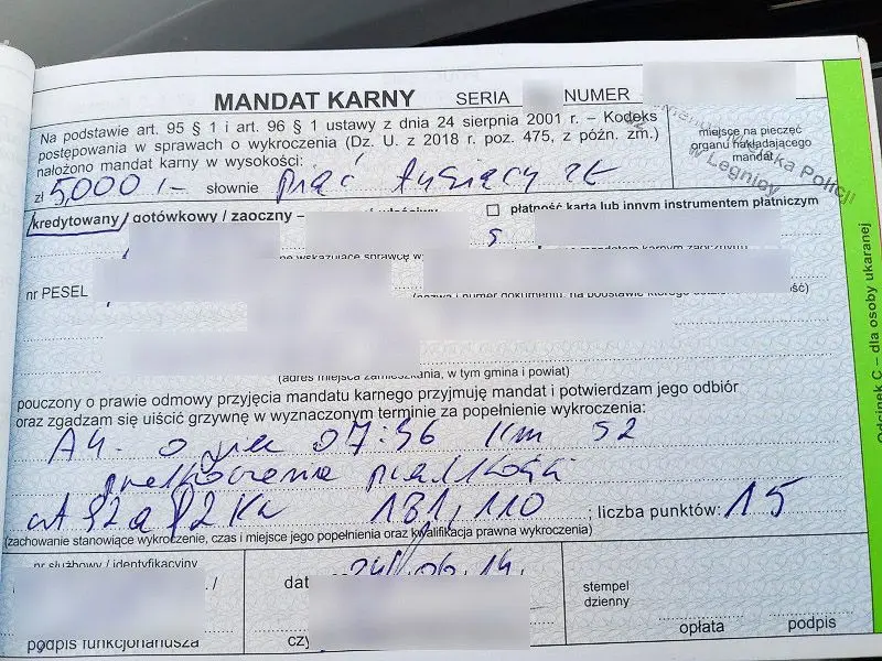 Mandat i zdjęcie