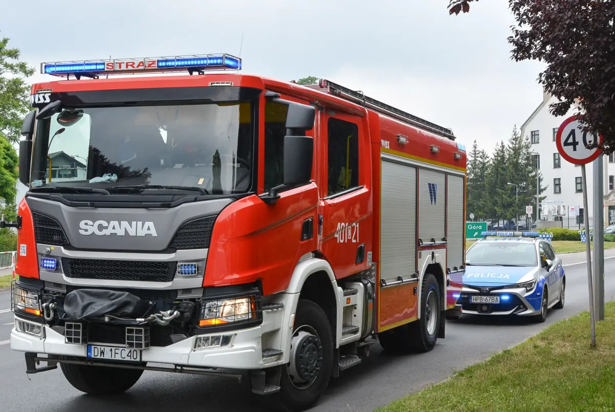 Kolizja na Dolnych Młynach w Bolesławcu