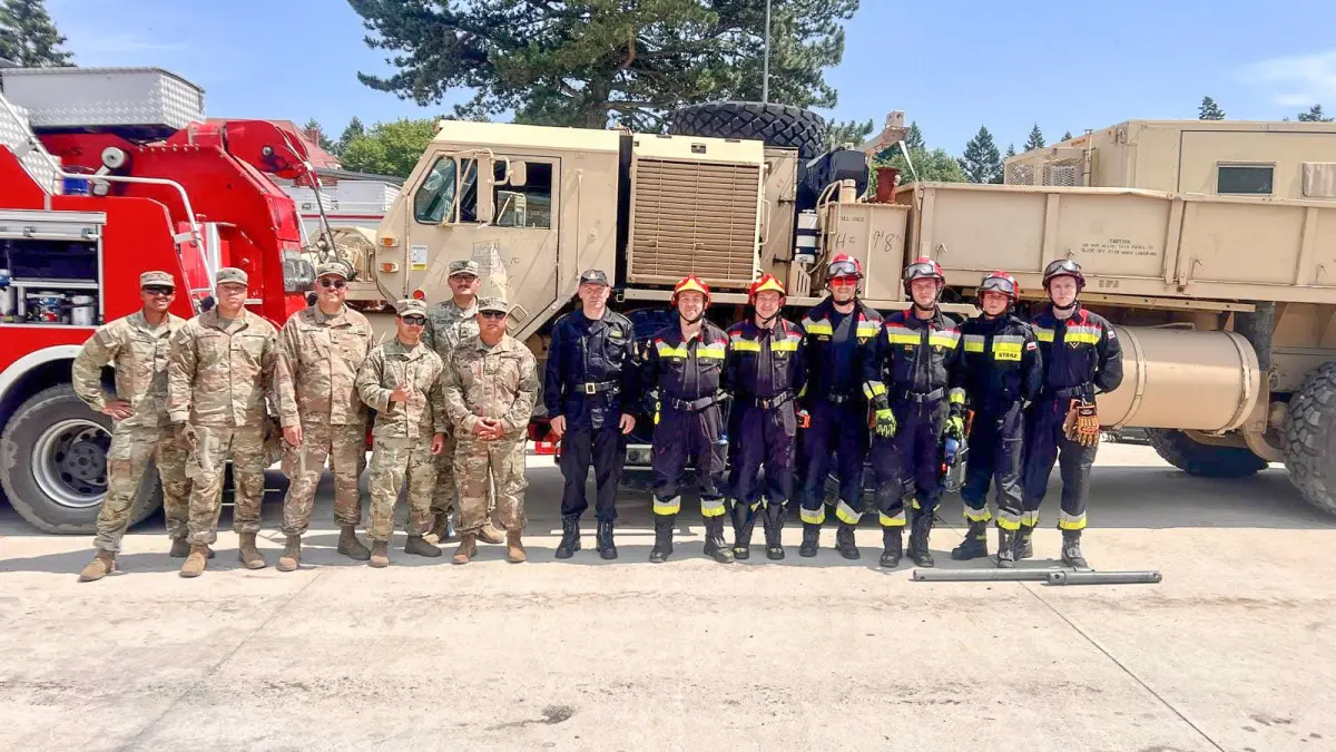 Ćwiczenia bolesławieckich strażaków i żołnierzy US Army
