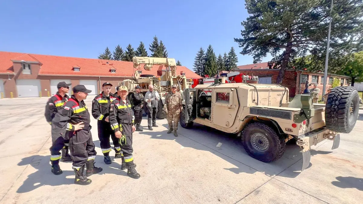 Ćwiczenia bolesławieckich strażaków i żołnierzy US Army