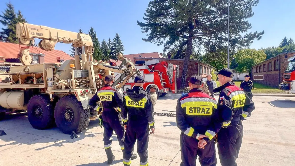 Ćwiczenia bolesławieckich strażaków i żołnierzy US Army
