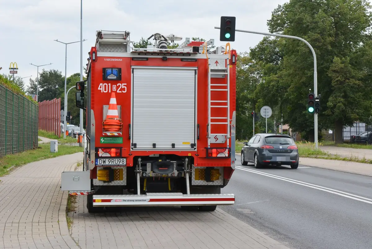Kolizja przy ul. Wróblewskiego w Bolesławcu