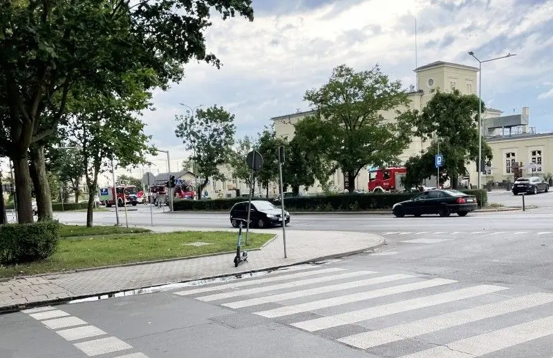 Akcja straży pożarnej na dworcu PKP