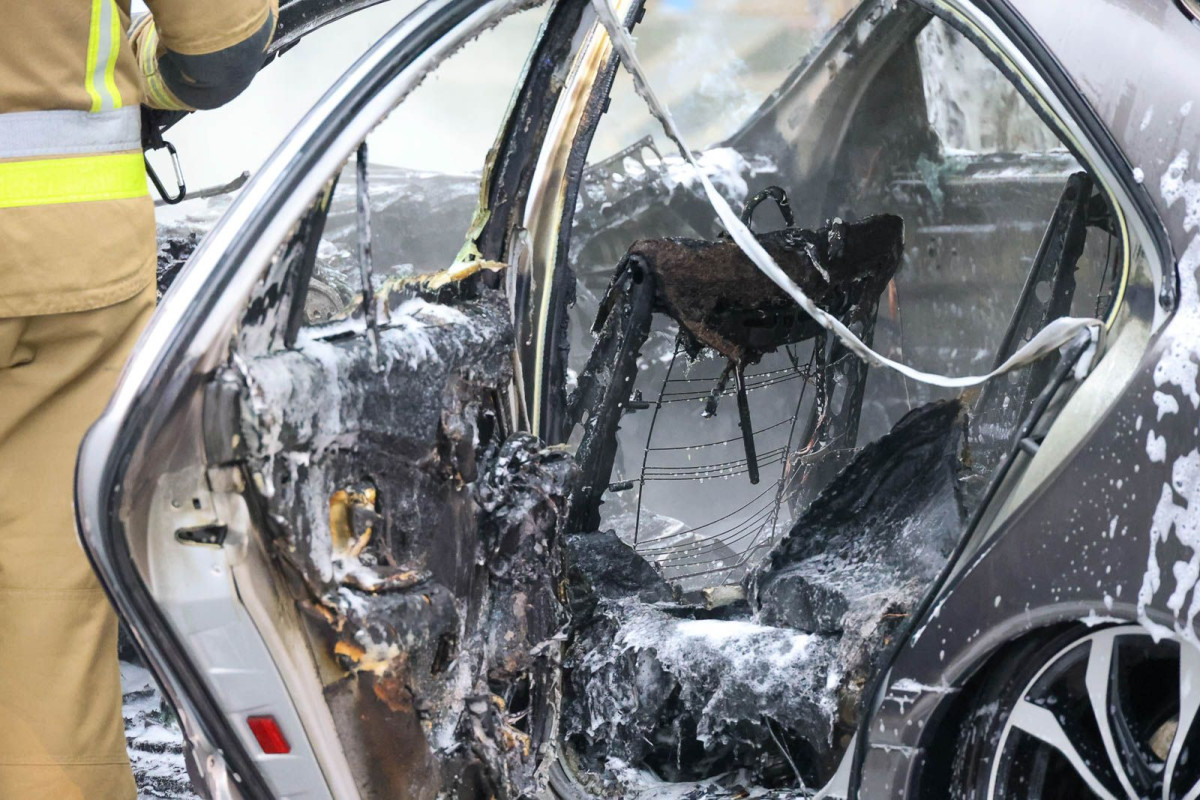 Pożar auta przy ul. Gałczyńskiego
